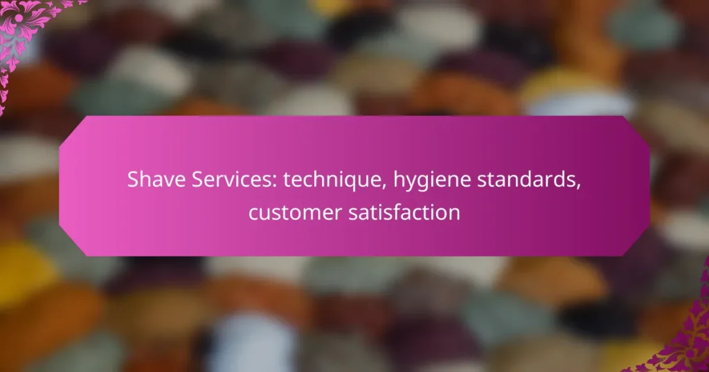 Shave Services: technique, hygiene standards, customer satisfaction