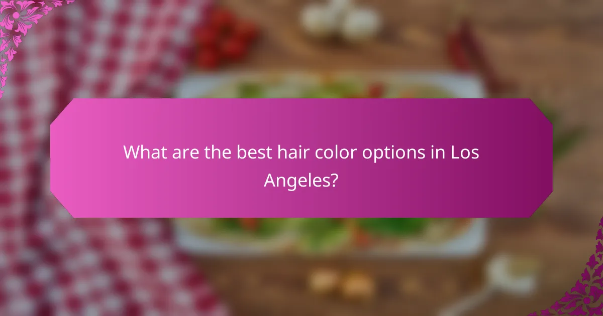 What are the best hair color options in Los Angeles?